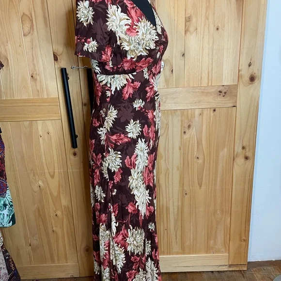 Vintage 90’s Carole Little floral maxi dress - bias cut - Picture 3 of 10